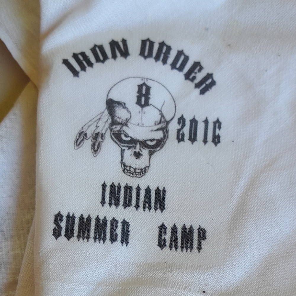 White Graphic Tee with Skull Design
